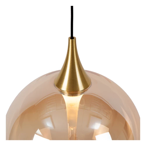Lucide GISELA - Suspension - Ø 16 cm - LED Dim. - 1x5W 2700K - Ambre | Premium - détail 1